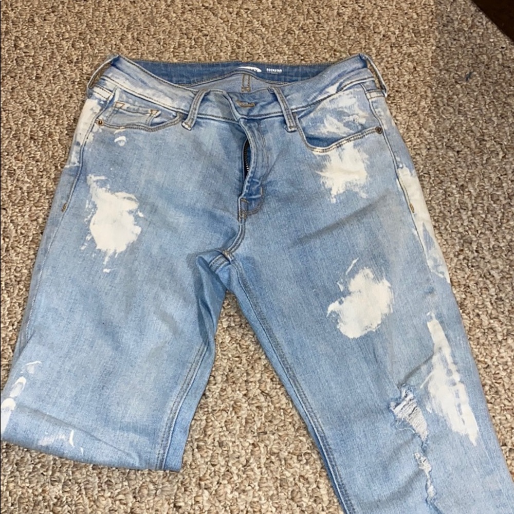 Old Navy Acid Wash Rockstar Super Skinny Ankle